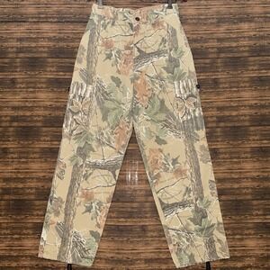 VTG Liberty Realtree Hardwoods Camo Hunting Pants Size 10 Regular Cargo